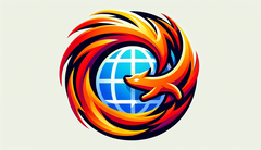 Logotipo artístico do navegador Firefox (Fonte: imagem gerada por DALL-E 3)