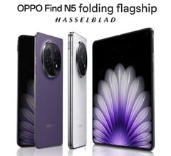 O Oppo Find N5 estará disponível nas cores Satin Black, Jade White e Dusk Purple na China (Fonte da imagem: Oppo)