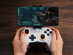 O 8BitDo Mobile Clip para o controlador sem fio 8BitDo Ultimate 2 funciona com smartphones grandes. (Fonte da imagem: 8BitDo)