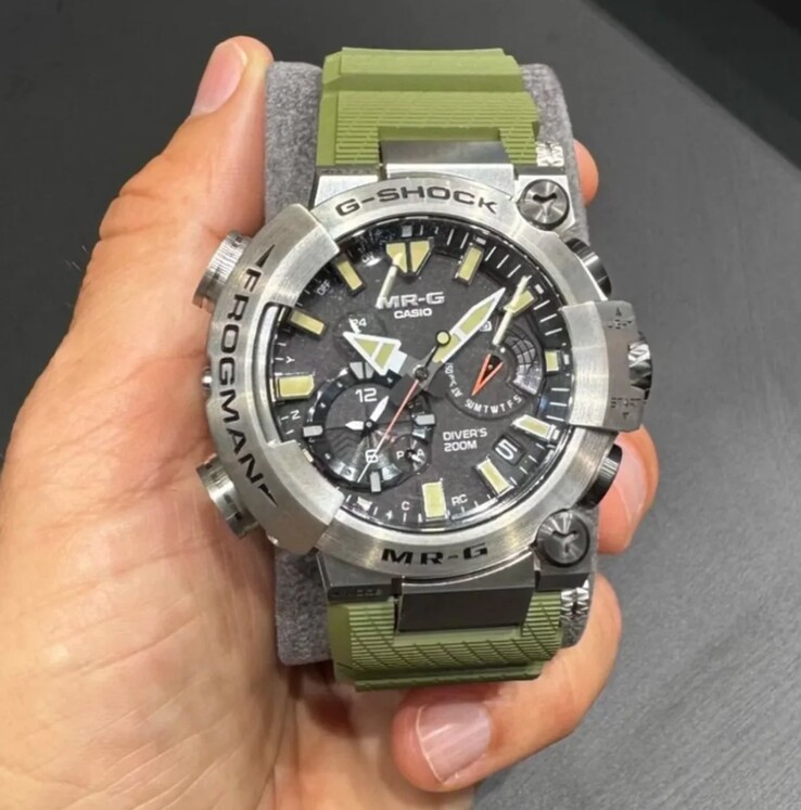 Imagem que vazou do próximo relógio de mergulho G-Shock MRG-BF1000RG. (Fonte da imagem: Great G-Shock World)