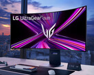 O UltraGear OLED 45GX950A tem uma curvatura de 800R. (Fonte da imagem: LG)