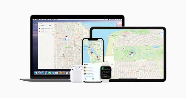 Appleo recurso Find My da Microsoft está disponível em muitos produtos da empresa até o momento. (Fonte da imagem: Apple)