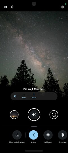 O modo noturno da câmera agora tem novos recursos de astrofotografia.