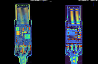 Apple Cabo Thunderbolt em uma tomografia computadorizada. (Fonte da imagem: Lumafield Voyager)