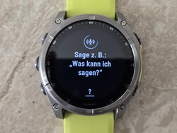 Assistente de voz do smartwatch Garmin Fenix 8 (Fonte da imagem: Marcus Herbrich)