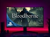 Versão para PC de Bloodborne vista no monitor de jogos (Fonte da imagem: Sony PlayStation com edições)