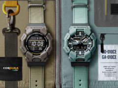 Ambos os modelos Casio G-Shock apresentam pulseiras feitas de materiais recicláveis e tingidas com cores naturais. (Fonte da imagem: Casio)