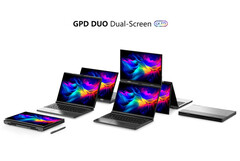 O GPD Duo estará disponível com APUs AMD Zen 4 ou Zen 5. (Fonte da imagem: GPD)