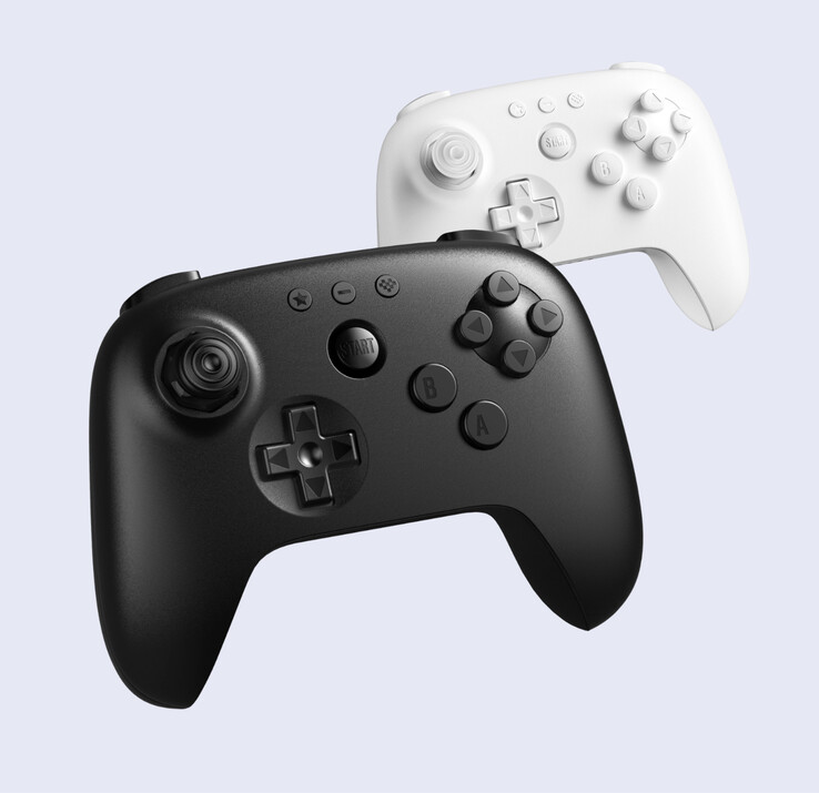 O 8BitDo 64 vem com acabamentos em preto e branco, assim como o Analogue 3D. (Fonte da imagem: 8BitDo)