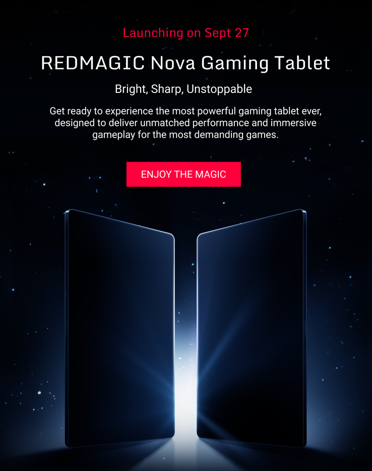 A RedMagic dá indícios de um lançamento de tablet que será um sucesso mundial. (Fonte: RedMagic)