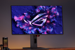 O Asus ROG Strix OLED XG27UCDMG (na foto) apresenta um painel QD-OLED fabricado pela Samsung. (Fonte da imagem: Asus)