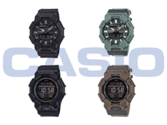 Os modelos da Casio que vazaram incluem dois relógios totalmente pretos, o GA-010-1A1 e o GD-010-1A1. (Fonte da imagem: Great G-Shock World - Edited)