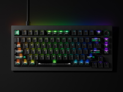 O teclado para jogos Lemokey L5 HE 8K (Cyber colorway, preto e verde na imagem) apresenta interruptores magnéticos de efeito Hall e uma taxa de varredura e polling de 8000 Hz. (Fonte da imagem: Lemokey)