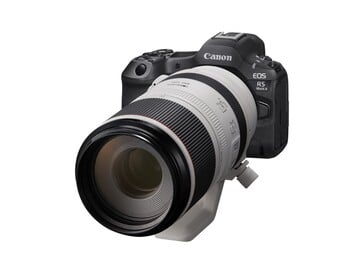 Canon EOS R5 Mark com lente RF100-500mm F4.5-7.1 L IS USM (Fonte: Canon)