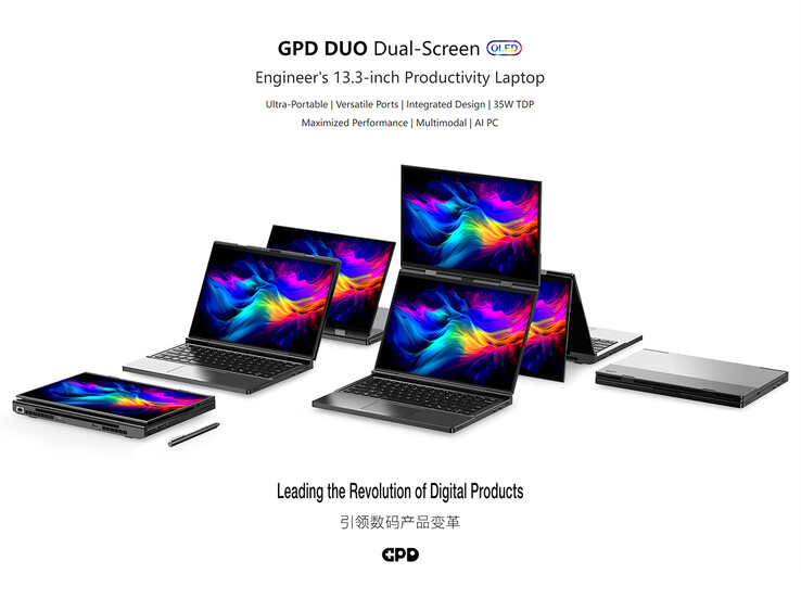 A GPD compartilha mais algumas informações sobre o laptop Duo (Fonte da imagem: GPD)