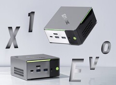 O EVO-X1 tem um gabinete de alumínio. (Fonte da imagem: GMKtec)