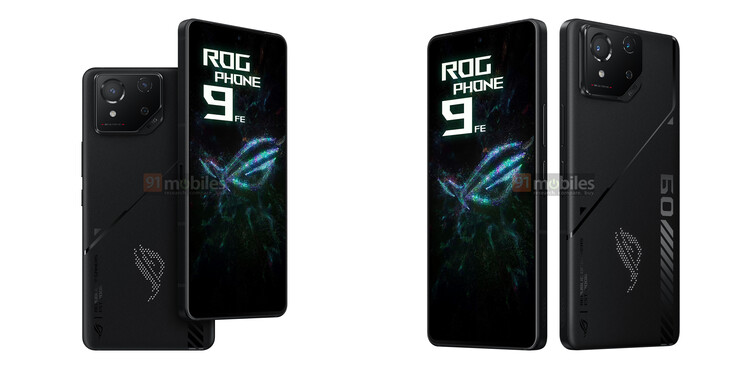 ROG Phone 9 FE vazou em renderizações (Fonte da imagem: 91mobiles)