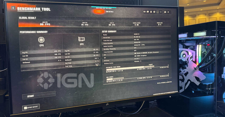 Desempenho da RX 9070 em Call of Duty: Black Ops 6. (Fonte da imagem: IGN)