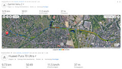 Passeio de bicicleta de teste GNSS: resumo