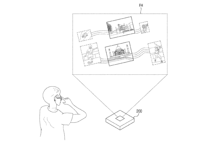 Um diagrama do pedido de patente do dispositivo de exibição da Samsung. (Fonte da imagem: USPTO)