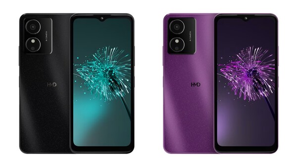 O HMD Aura está disponível nas cores Shadow Black e Electric Purple (Fonte da imagem: HMD)