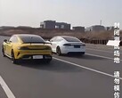 O Xiaomi SU7 Ultra supera o Tesla Model S Plaid em uma corrida de arrancada (Fonte da imagem: captura de tela do Tesla Geek no YouTube)