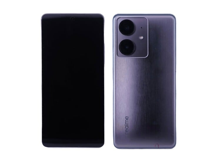 O Realme Neo 7 SE parece entediante em seu último vazamento de design. (Fonte: Digital Chat Station via Weibo)