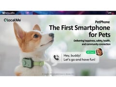 Uma imagem promocional do PetPhone da GocalMe, um smartphone projetado para animais de estimação. (Fonte da imagem: ucloudlink)