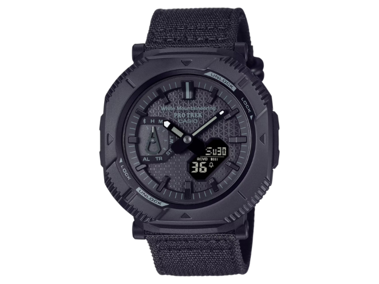 O Casio Pro Trek x White Mountaineering PRJ-B001WM-1 já está disponível na Europa. (Fonte da imagem: Casio)