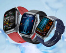 Smartwatch Rollme X3 nas cores preto, azul e vermelho (Fonte da imagem: Rollme)