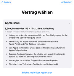 O AppleCare+ está disponível como opcional.