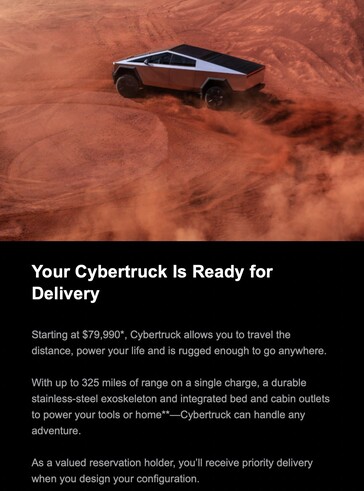 A Tesla está enviando convites para a entrega do Cybertruck de US$ 79.990