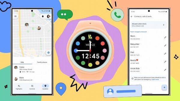 Galaxy O Watch for Kids permite que os pais fiquem de olho em seus filhos com um relógio WearOS habilitado para LTE. (Fonte da imagem: Google)