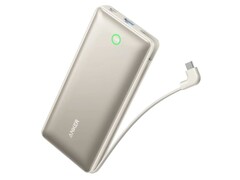 O Anker Nano Power Bank 20K com cabo USB-C integrado tem um formato mais fino do que seu irmão de 10.000 mAh. (Fonte da imagem: Anker/Amazon via Reddit) 