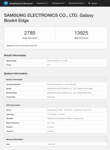 (Fonte da imagem: Geekbench)