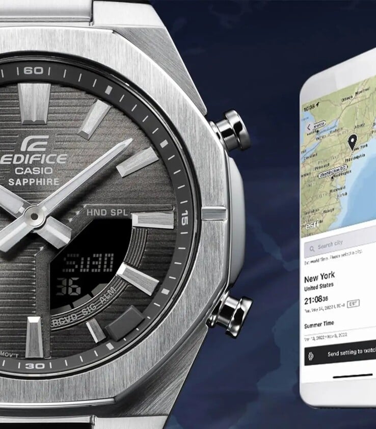 Os relógios Casio Edifice ECB-S10D oferecem conectividade Bluetooth. (Fonte da imagem: Casio)