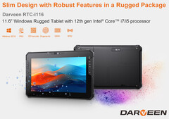 Tablet robusto Darveen RTC-I116 com Windows/Linux (Fonte da imagem: Darveen)