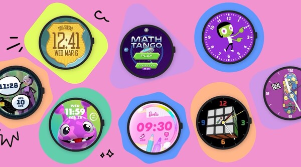 Galaxy O Watch for Kids traz mostradores de relógio divertidos para as crianças (Fonte da imagem: Google)