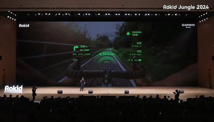 A Rokid anunciou uma integração com a Garmin. (Fonte da imagem: u/AR_MR_XR via Reddit)