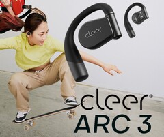 A Cleer Audio apresenta o ARC 3, fone de ouvido aberto e sem fio com controle de inclinação da cabeça sem toque, design de clipe de ouvido à prova d&#039;água, áudio de alta resolução, Dolby Atmos e AI ANC. (Fonte da imagem: Cleer)