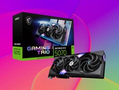 Nvidia GeForce RTX 5070 apresenta 12 GB de VRAM. (Fonte da imagem: MSI, Unsplash, editado)