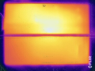 Temperaturas da superfície do teste de estresse (parte inferior)