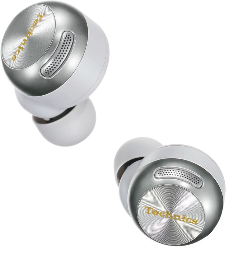 Os fones de ouvido Technics EAH-AZ100 utilizam o cancelamento de ruído ativo e o Voice Focus AI para reduzir o ruído de fundo ao ouvir música e fazer chamadas. (Fonte da imagem: Technics)