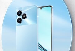 O Realme Note 50 tem uma carcaça particularmente fina com um design moderno. (Imagem: Realme)