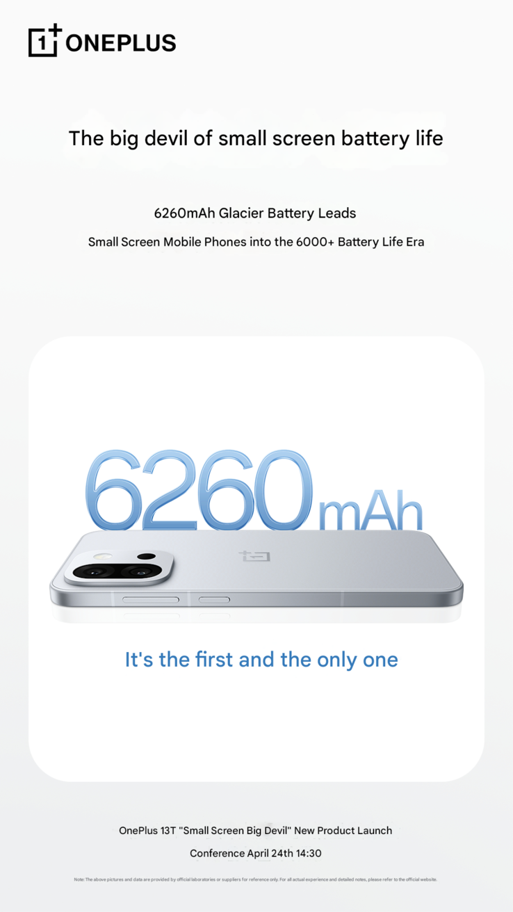 OnePlus confirma a capacidade da bateria do 13T (Fonte da imagem: OnePlus - tradução automática)