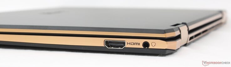 Direita: HDMI 2.1, fone de ouvido de 3,5 mm