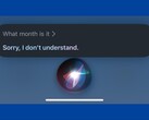 A Siri parece estar se esforçando para responder a perguntas simples como "em que mês estamos?" (Fonte da imagem: Guitar_Scary no Reddit) 
