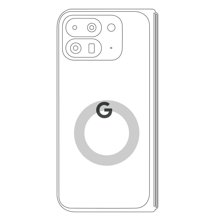 O design descentralizado da bobina de carregamento sem fio do Google pode fazer com que o Pixel 9 Pro Fold seja difícil de carregar sem fio em qualquer carregador sem fio vertical. (Fonte da imagem: Google)