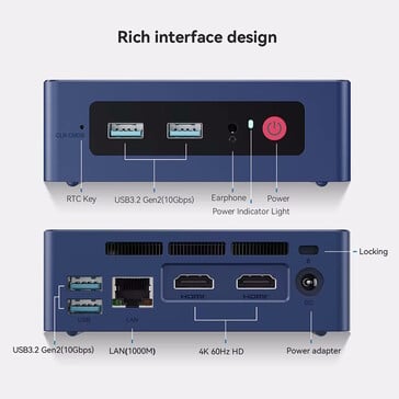 O USB-C está ausente. (Fonte da imagem: Beelink)