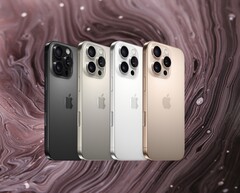 O iPhone 16 Pro e o Pro Max mantêm a estrutura de titânio de seus antecessores. (Fonte da imagem: Apple, Adrien Converse no Unsplash, editado)